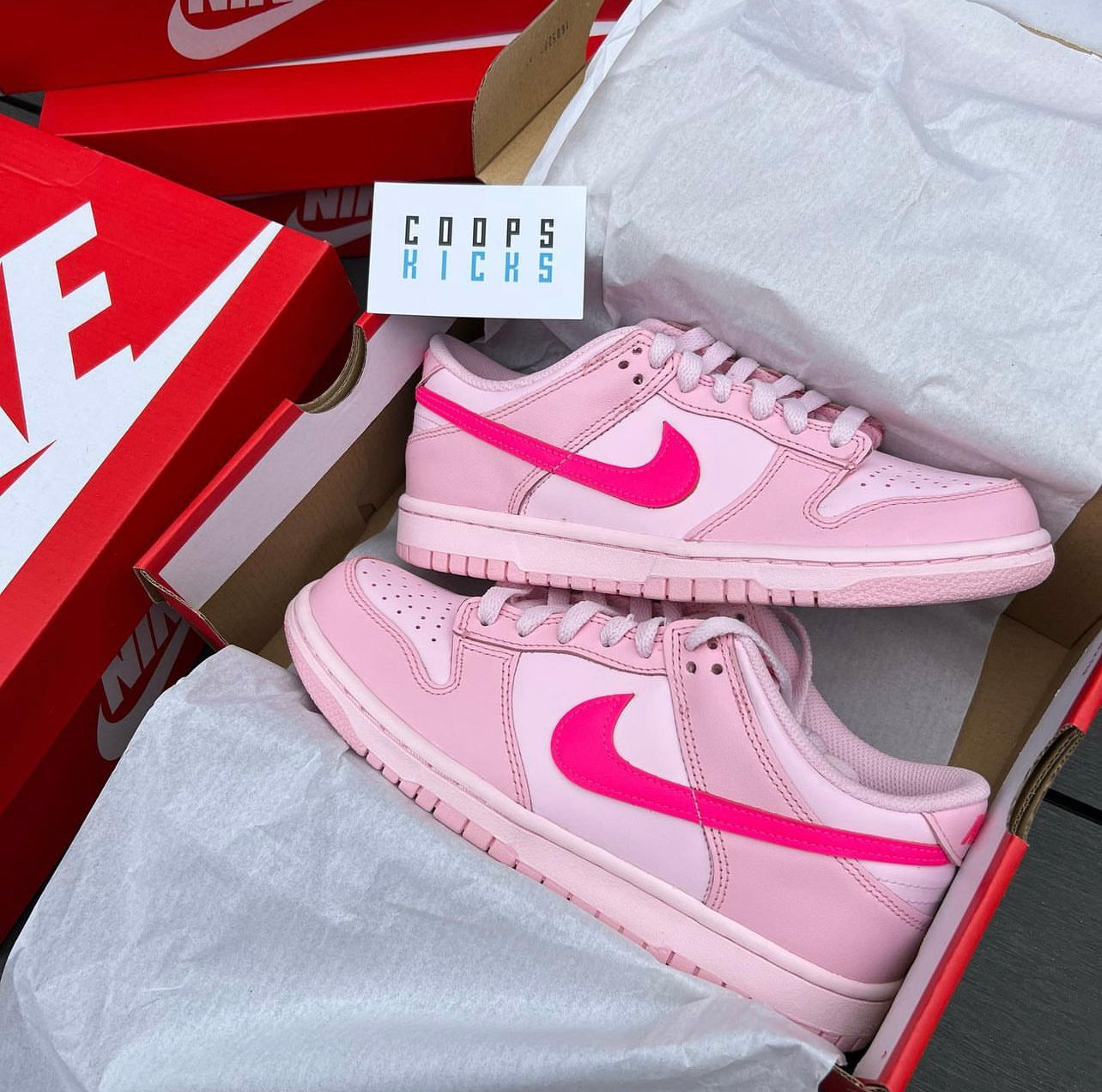 Nike Dunk Low GS 'Triple Pink' – Coops Kicks