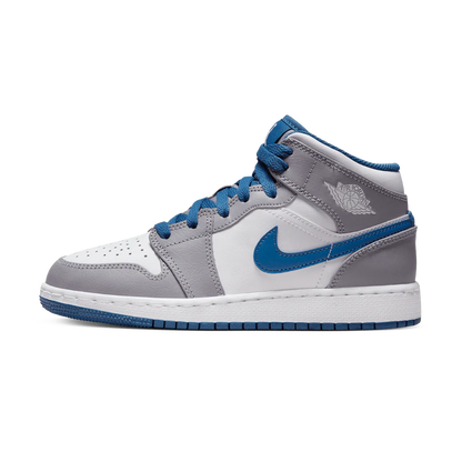 Air Jordan 1 Mid GS 'True Blue Cement'